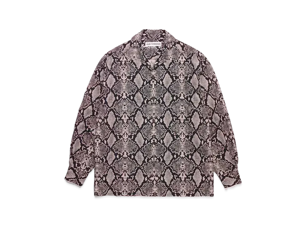 WACKO MARIA Python Open Collar Shirt "Pink"