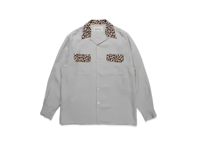 WACKO MARIA Two Tone 50's Open Collar Shirt "Gray"