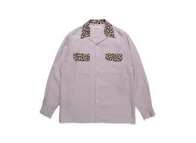 WACKO MARIA Two Tone 50's Open Collar Shirt "Purple"