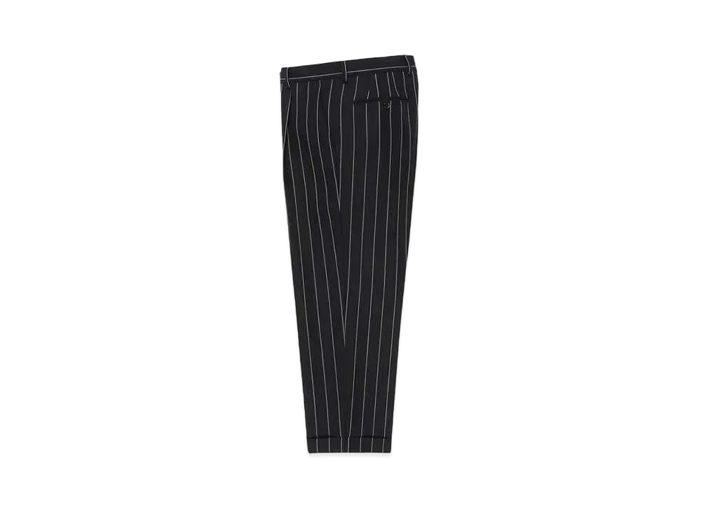 WACKO MARIA DORMEUIL Stripe Pleated Trousers Type-2 "Black"