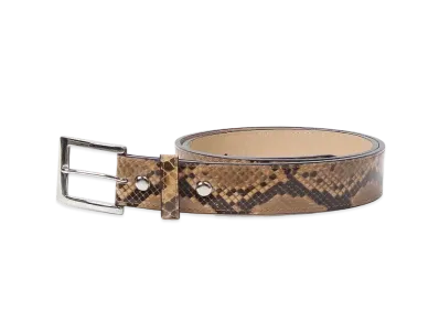WACKO MARIA Python Leather Belt "Beige"