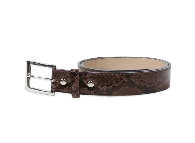 WACKO MARIA Python Leather Belt "Brown"