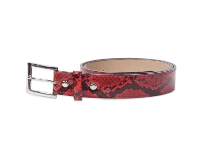 WACKO MARIA Python Leather Belt "Red"