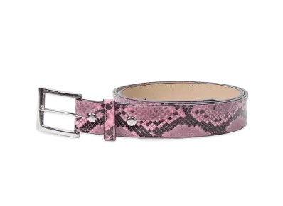 WACKO MARIA Python Leather Belt "Pink"