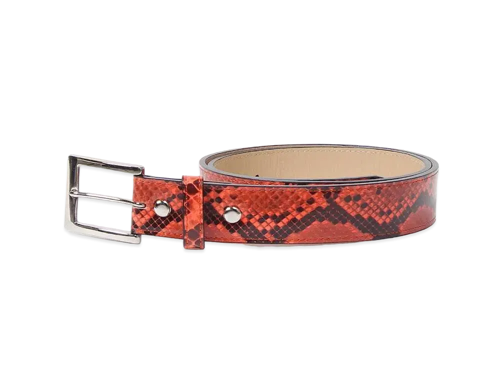 WACKO MARIA Python Leather Belt "Orange"