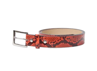 WACKO MARIA Python Leather Belt "Orange"