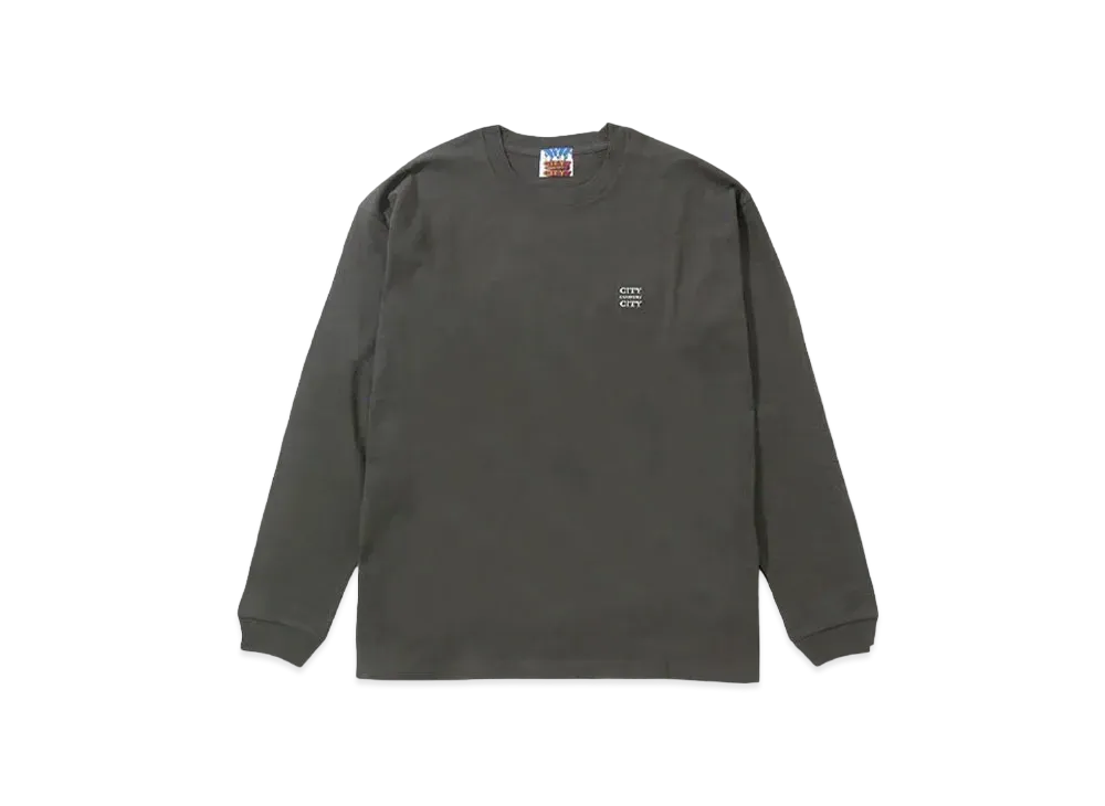 CITY COUNTRY CITY EMBROIDERED LOGO COTTON L/S T-SHIRT "C GRAY"
