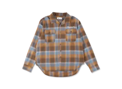 WIND AND SEA SDT (SEA) Flannel Open Collar Shirt "Orange"