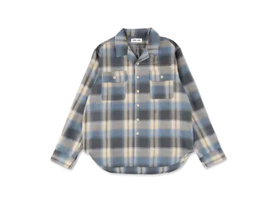 WIND AND SEA SDT (SEA) Flannel Open Collar Shirt "Blue"