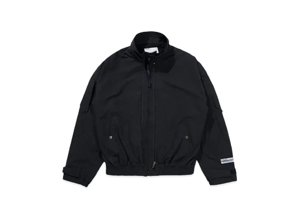 Poliquant THE DEFORMED BRUSHING BACK FLIGHT JACLET / THE PADDING HOODED VEST "BLACK"
