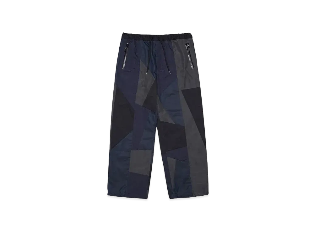 ANREALAGE PANEL PATCHWORK PANTS "NAVY"