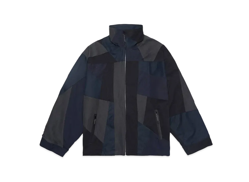 ANREALAGE PANEL PATCHWORK BLOUSON "NAVY"