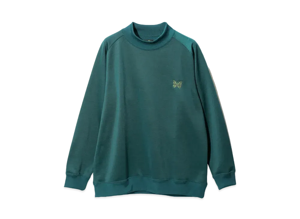 Needles L/S Mock Neck Tee - Bright Jersey "Green"