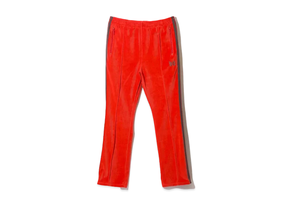 Needles Narrow Track Pant - C/PE Velour "Red"