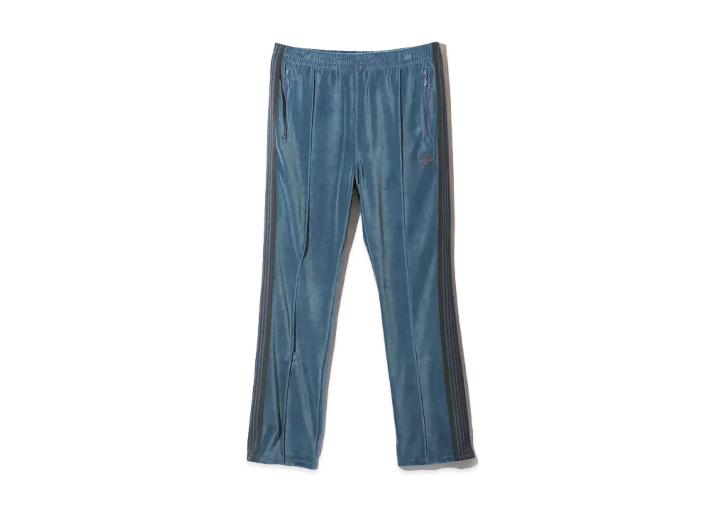 Needles Narrow Track Pant - C/PE Velour "Blue"