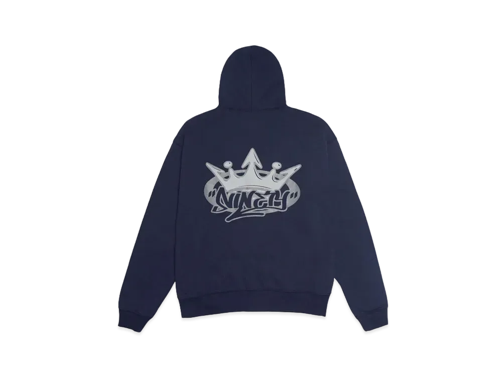 9090 King Logo Zip Hoodie"Navy"
