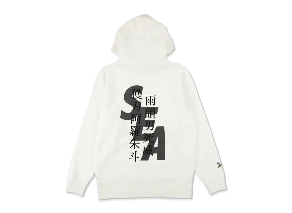 WIND AND SEA x Haru ni chiru x EVERLAST (KANJI) Hoodie "White"