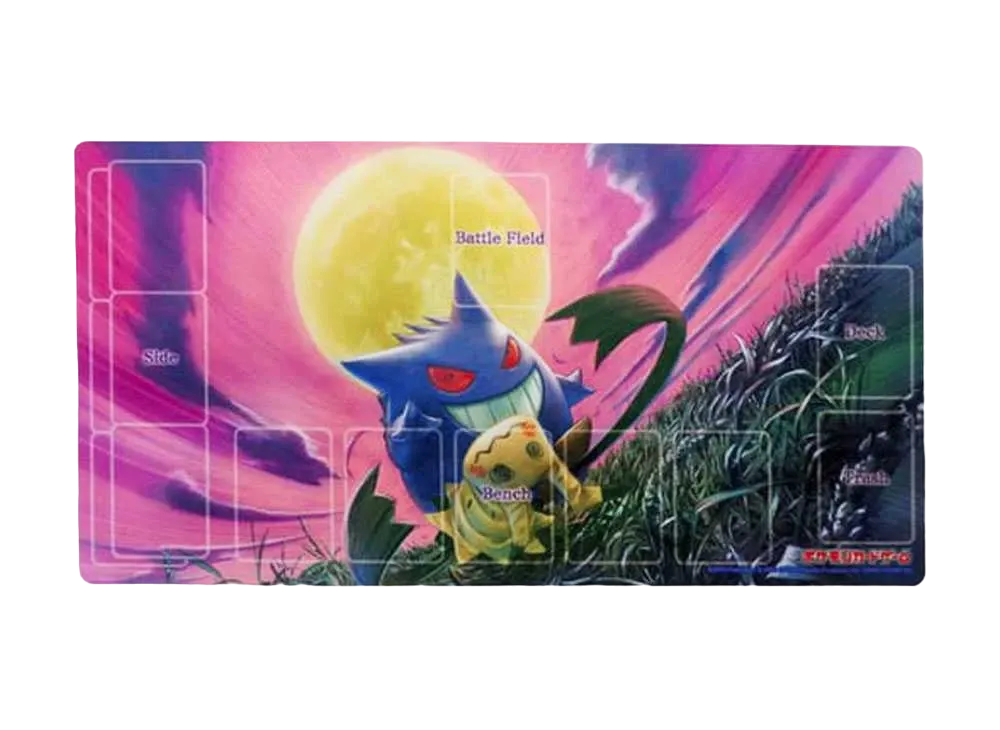 Pokemon Card Game Rubber Playing Mat Gengar & Mimikyu