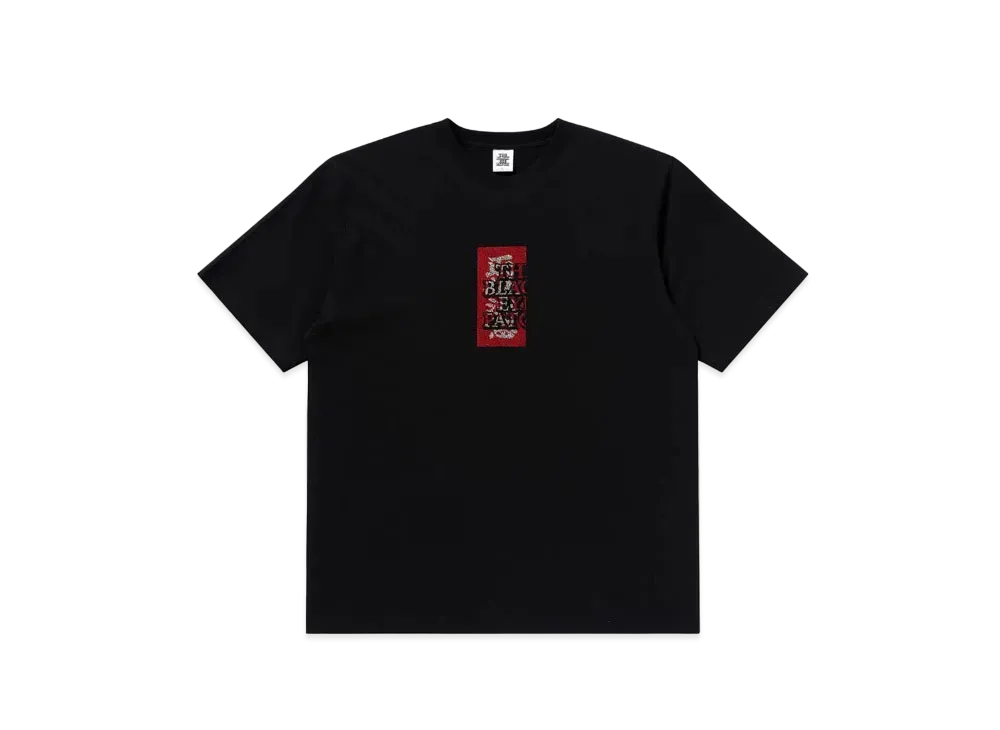 ブラック アイパッチ HWC ラベル ラインストーン Tシャツ "ブラック"