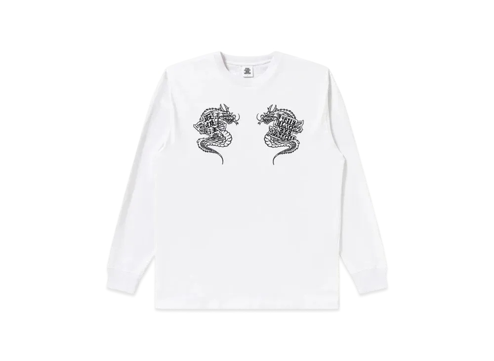 Blackeyepatch Dragon L/S Tee "White"