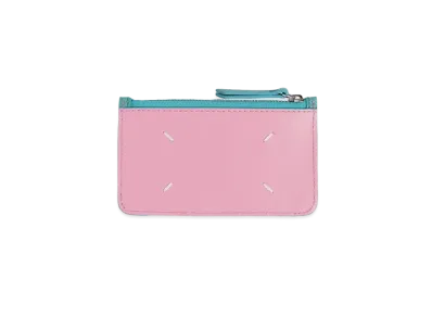 Maison Margiela CARD HOLDER ZIP EW "PINK/GREEN"