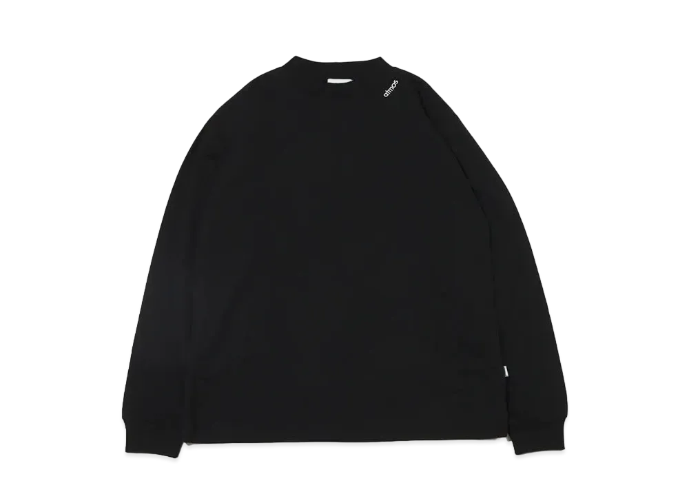 atmos Mock Neck LS T-Shirts "Black"