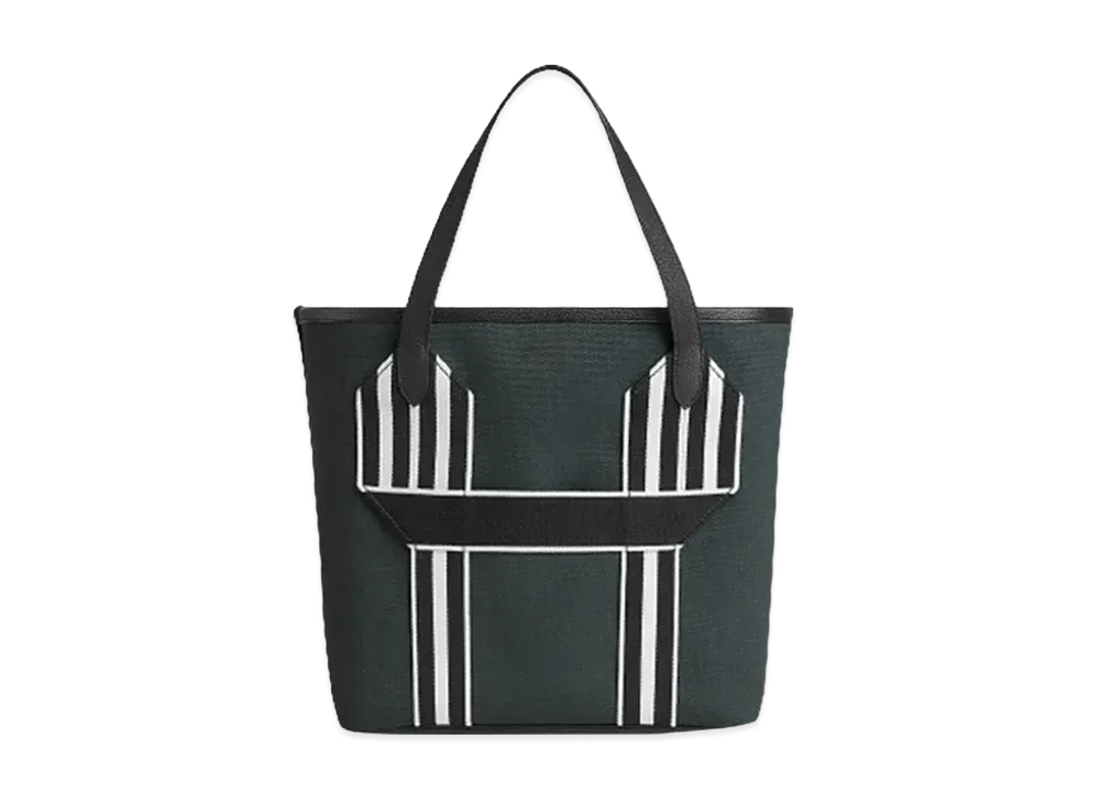 Hermes Pursangle Tote Bag "Vert Rousseau/Noir/Blanc"