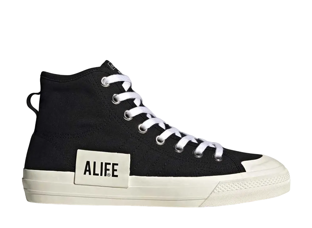 ALIFE × adidas Nizza Hi "Core Black/Off White"