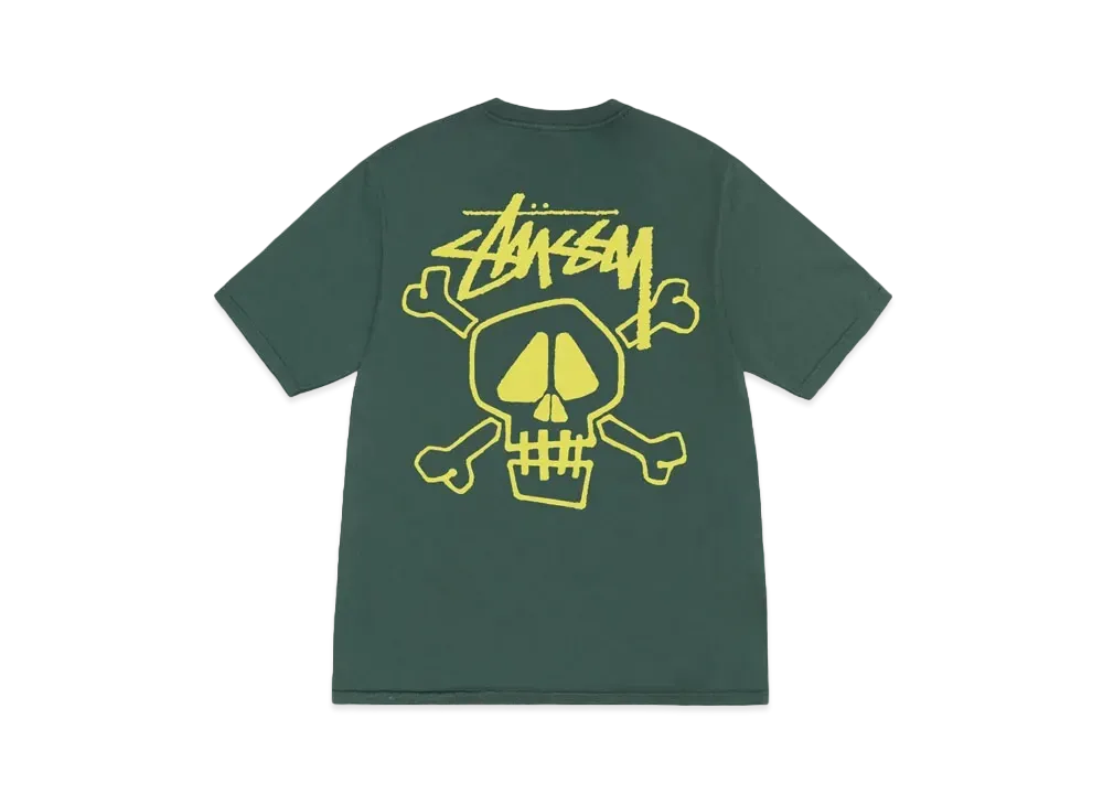 Stussy Skull & Bones Tee Pigment Dyed "Forest"