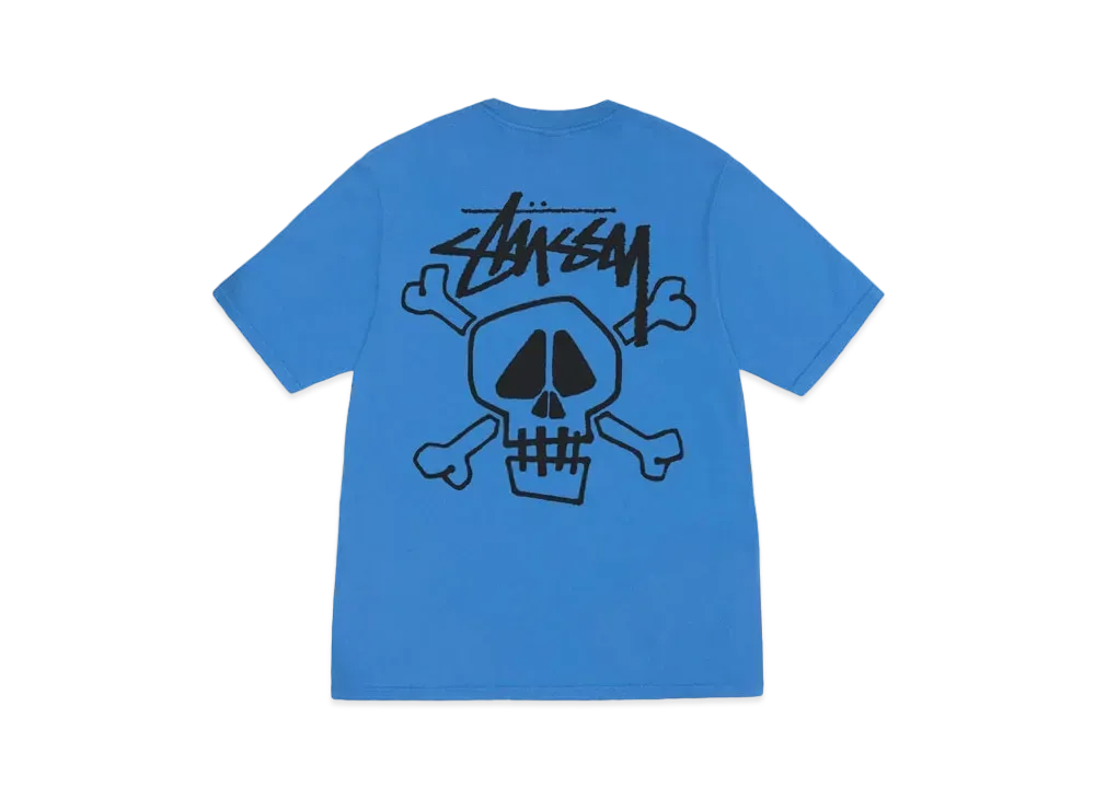 Stussy Skull & Bones Tee Pigment Dyed "Blue"