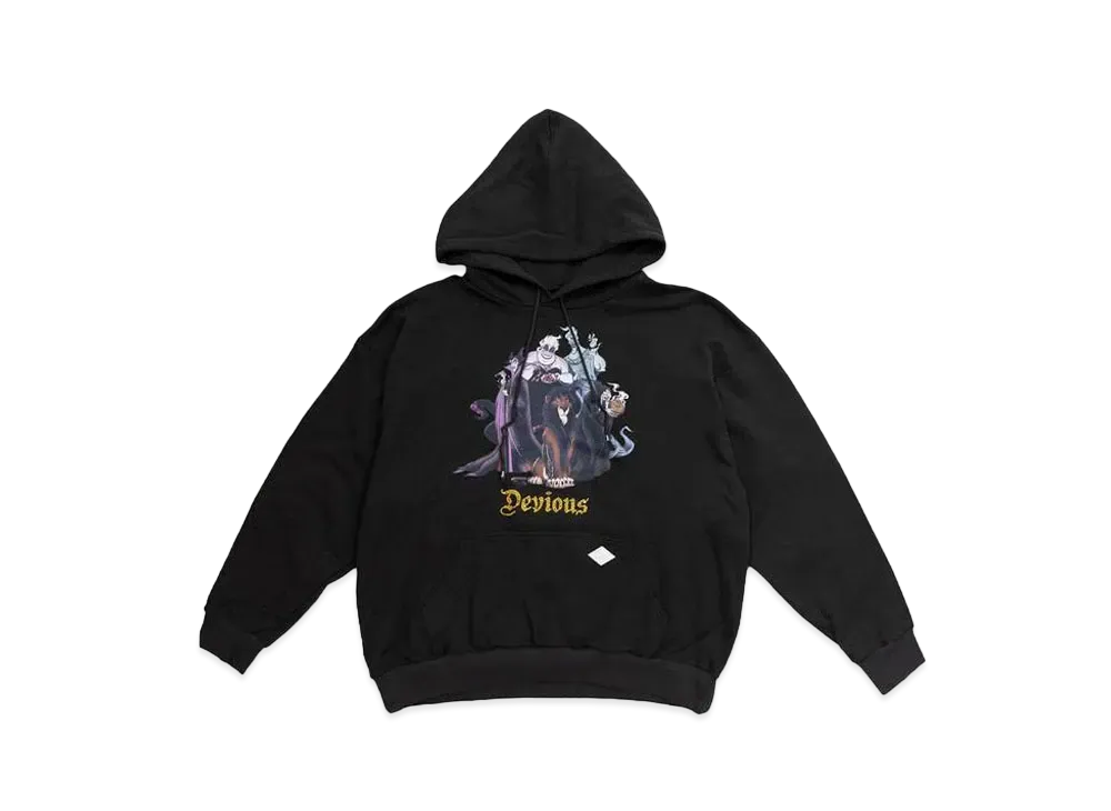 el conductorH STONE DECORATED HOODED SWEATER 'VILLAINS "BLACK"