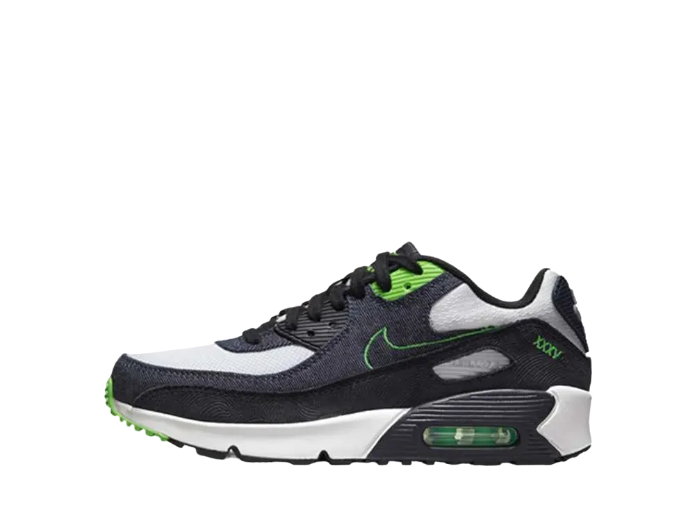 Nike GS Air Max 90 LTR SE 2 "Black/Obsidian/Scream Green"