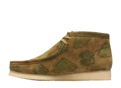 ビリオネアボーイズクラブ × クラークス ワラビー ブーツ "ダークグリーン"