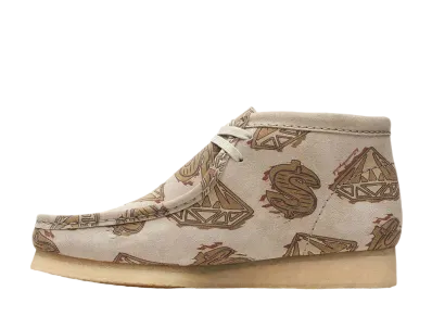 ビリオネアボーイズクラブ × クラークス ワラビー ブーツ "オフホワイト"