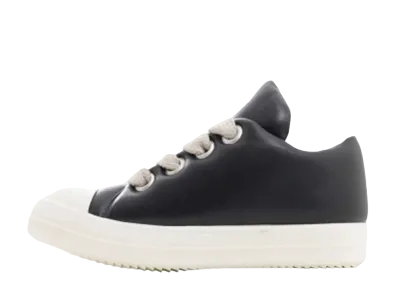 Rick Owens Jumbo Laced Padded Low Sneakers "Black/Milk"