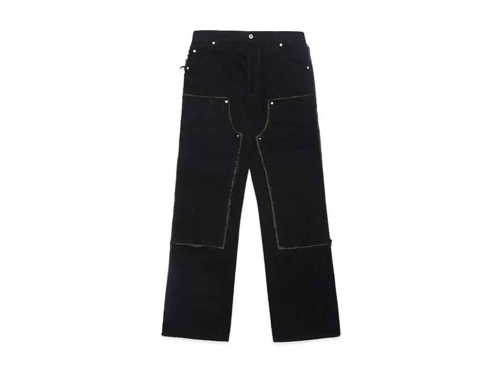 HERON PRESTON REBUILT DENIM CARPENTER "BLACK"
