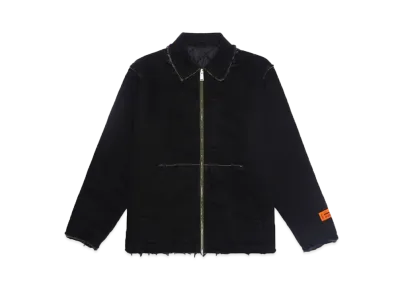 HERON PRESTON REBUILT DENIM JACKET "BLACK"