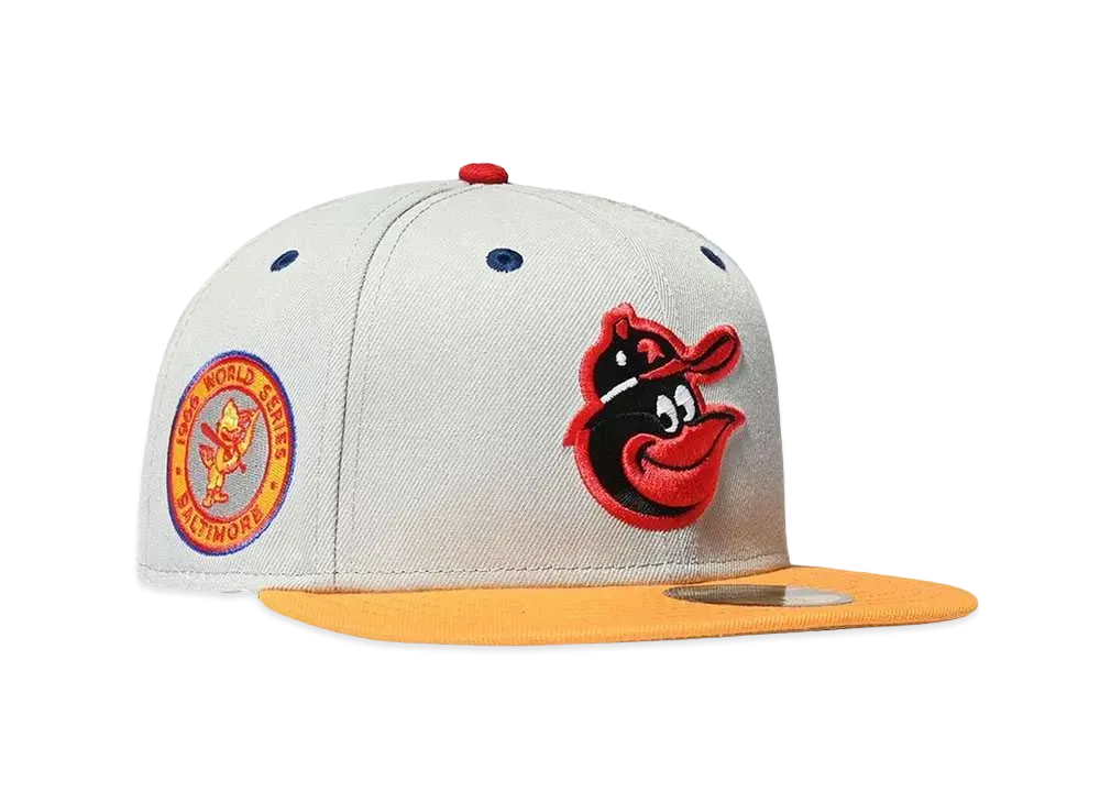 NEW ERA BALTIMORE ORIOLES WS 1966 59FIFTY "GRAYxREG GOLD"