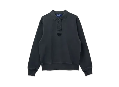BoTT Pigment Dye Sweat Polo "Black"