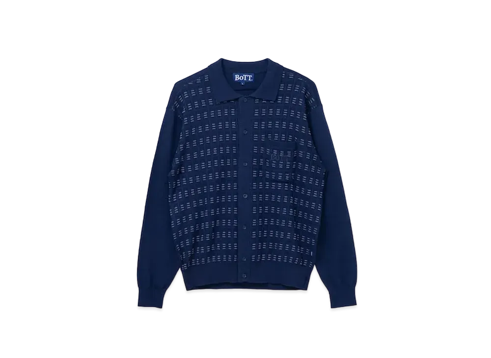 BoTT Button Down Knit Polo Ｌサイズ BoTT / BUTTON DOWN KNIT POLO / NAVY | Sophomore