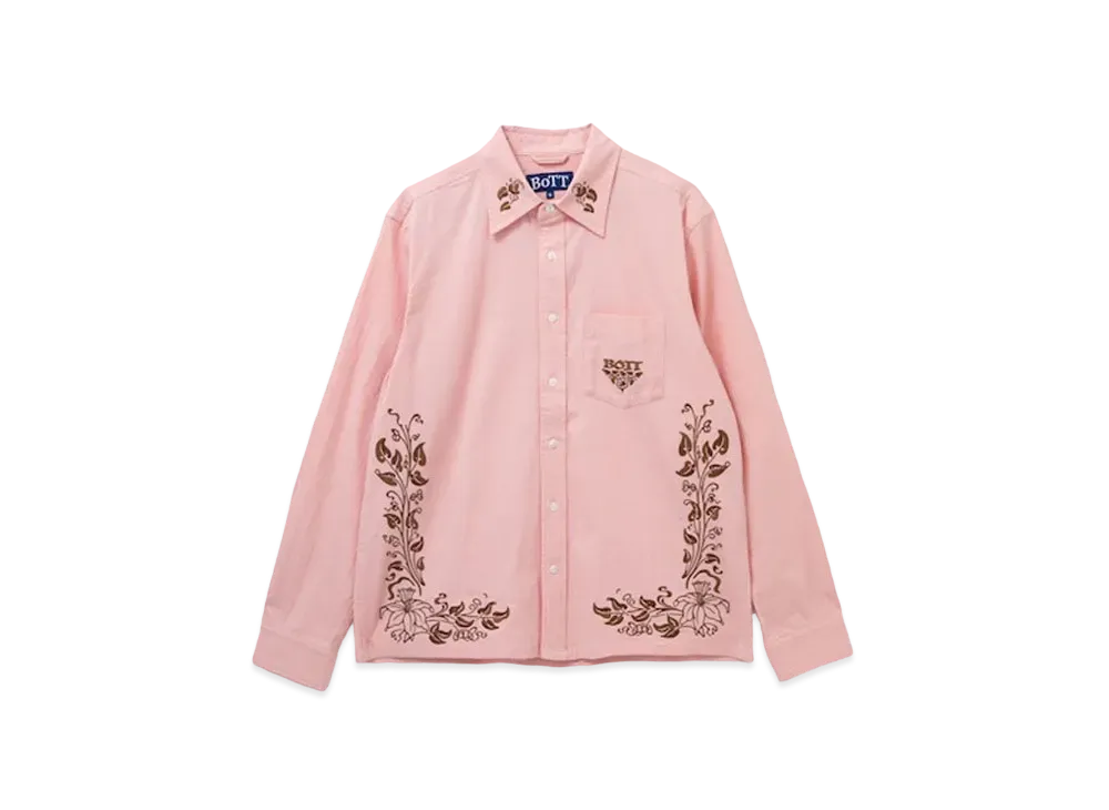 BoTT Embroidered Seersucker Shirt "Pink"
