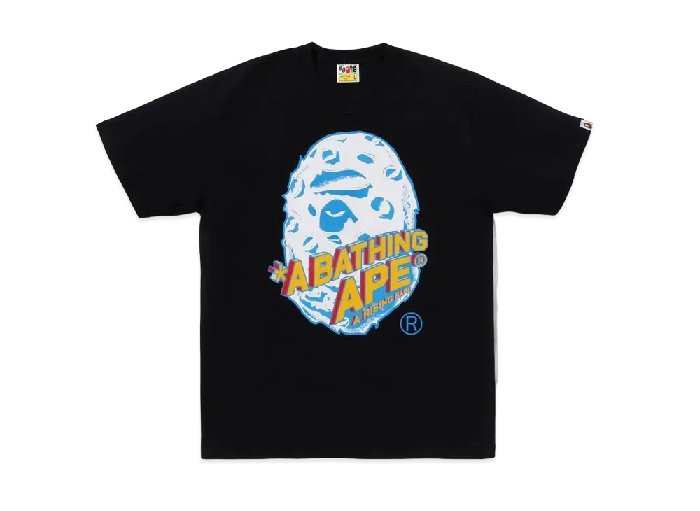 A BATHING APE Moon Ape Head Tee "Black"