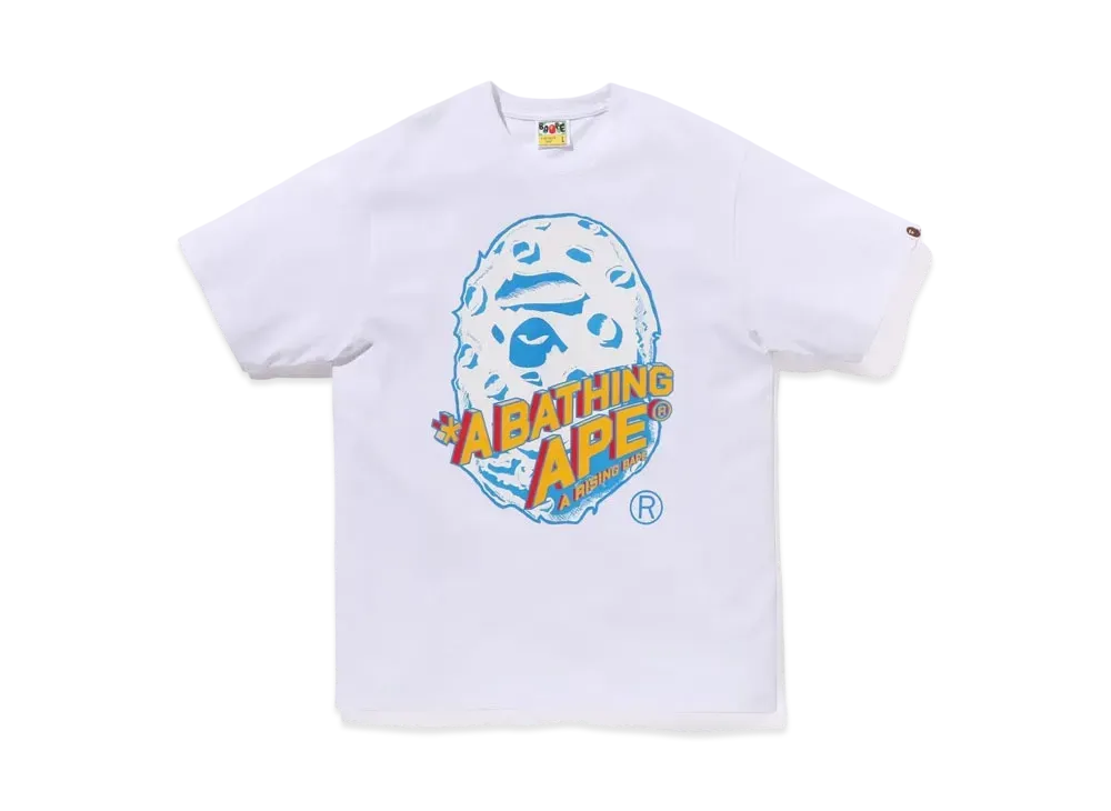 A BATHING APE Moon Ape Head Tee "White"