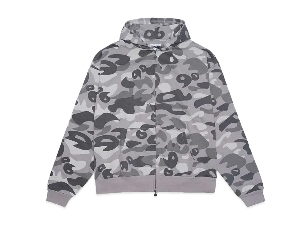 9090 Original Camo Zip Hoodie "Gray"