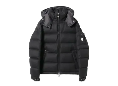 MONCLER Montgenevre Flannel Hooded Down Jacket "Black"