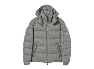 MONCLER Montgenevre Flannel Hooded Down Jacket "Gray"