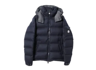 MONCLER Montgenevre Flannel Hooded Down Jacket "Navy"