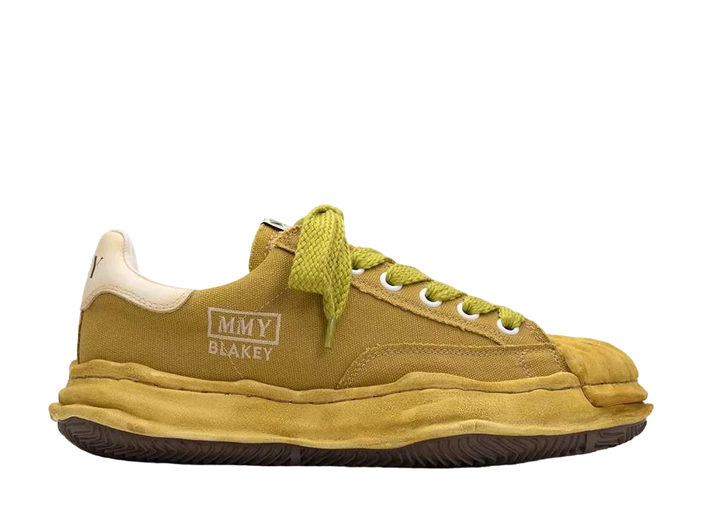 メゾンミハラヤスヒロ ブレイキー OG VL ソール キャンバス ロートップ スニーカー "ライトグリーン" (A11FW716)