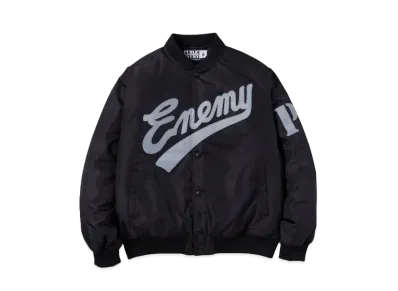 NEIGHBORHOOD x PUBLIC ENEMY x MAJESTIC Baseball Jacket "Black"