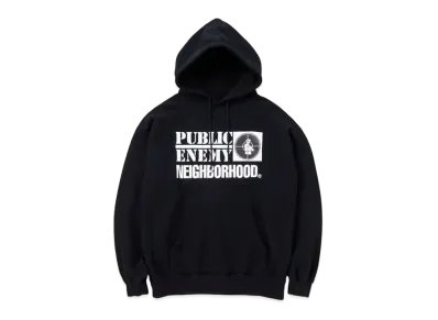 NEIGHBORHOOD x PUBLIC ENEMY x MAJESTIC Sweatparka LS "Black"